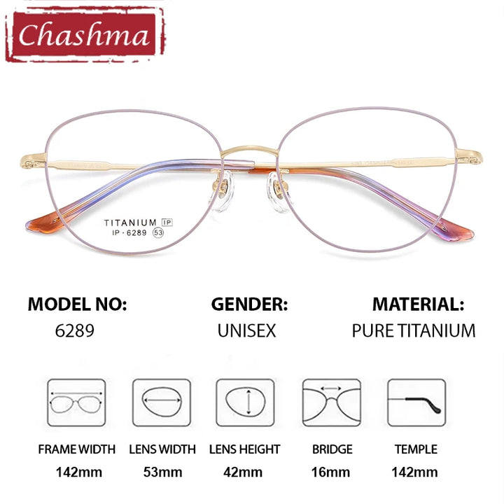 Chashma  Unisex Full Rim Oval Square Titanium Eyeglasses 406289