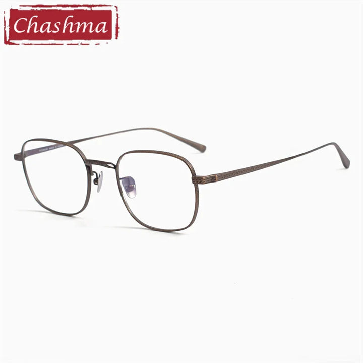 Chashma Men's Full Rim Polygon Square Titanium Eyeglasses 63015