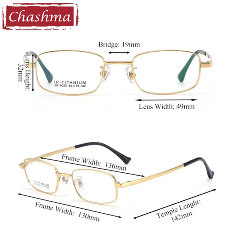 Chashma Women's Full Rim Square Titanium Eyeglasses 2019025