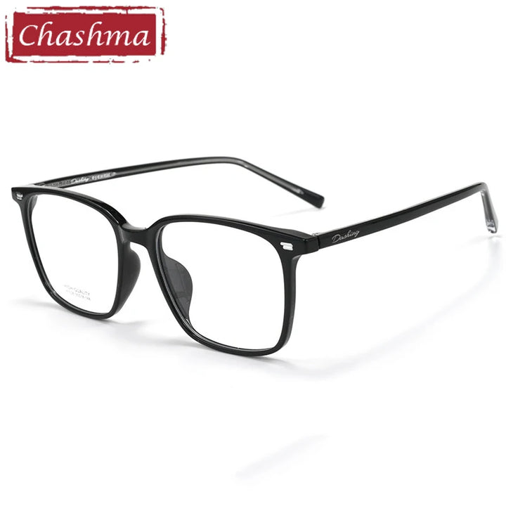 Chashma Ottical Unisex Full Rim Square Tr 90 Titanium Eyeglasses 401038