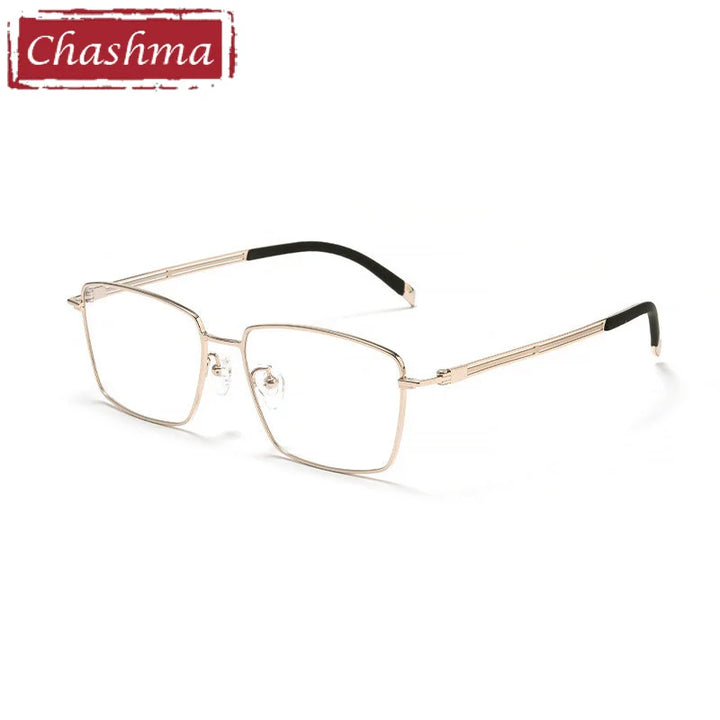 Chashma Men's Full Rim Polygon Square Titanium Eyeglasses 70013