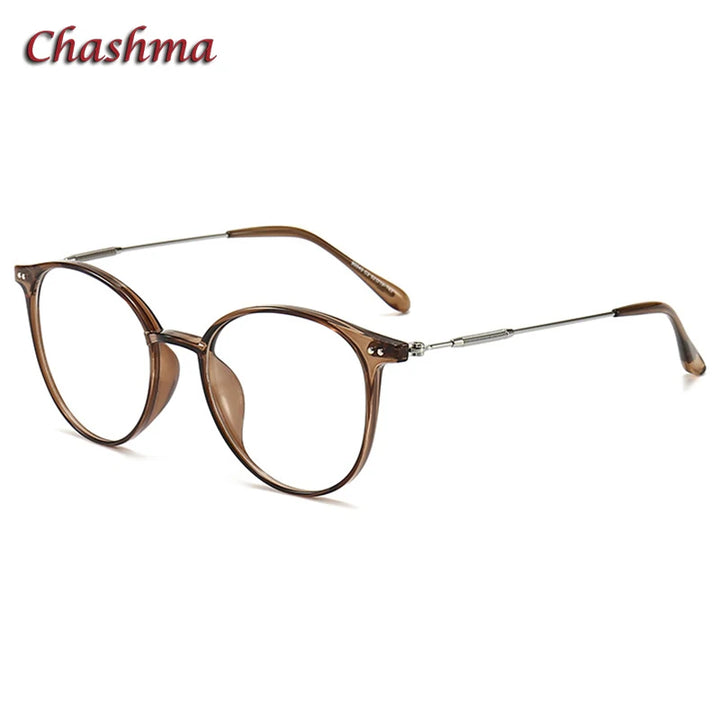 Chashma Ochki Women's Full Rim Round Tr 90 Titanium Eyeglasses 390045