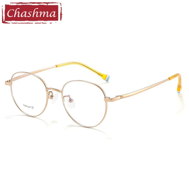 Chashma Unisex Youth's Full Rim Oval Round Titanium Eyeglasses 581001
