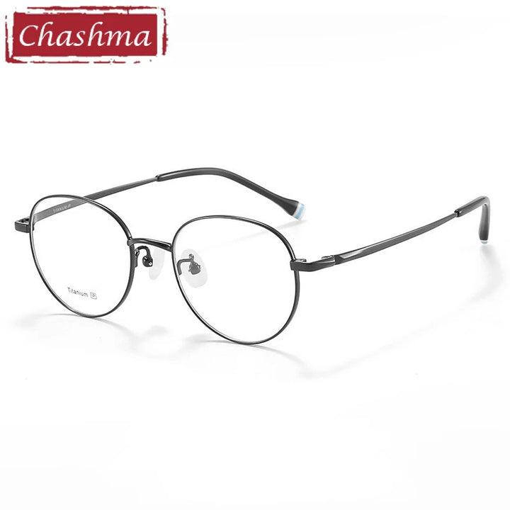 Chashma Unisex Youth's Full Rim Oval Round Titanium Eyeglasses 581001