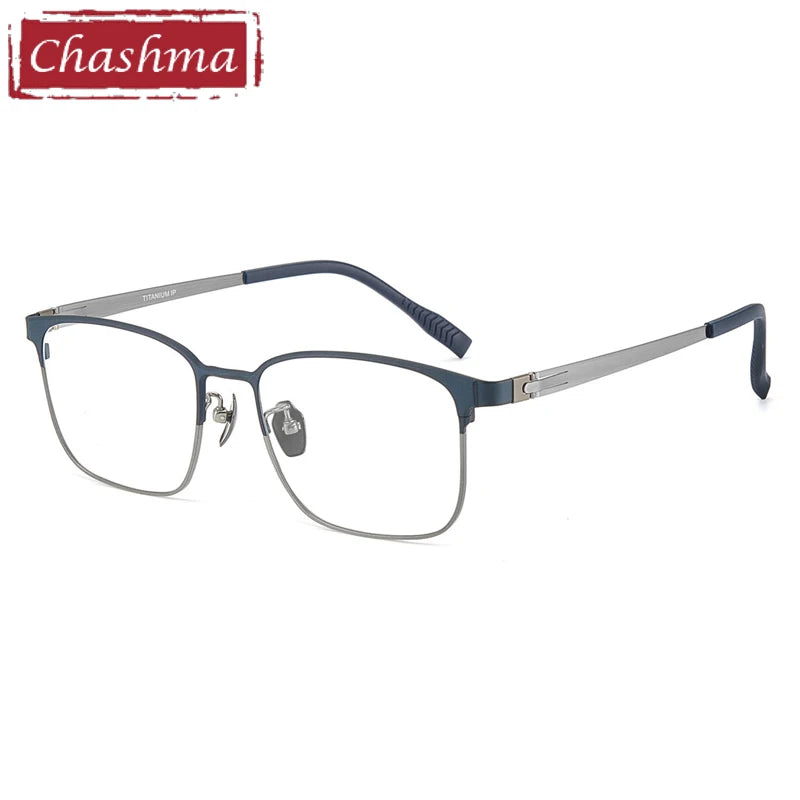 Chashma Ottica Men's Full Rim Square Titanium Eyeglasses 401285