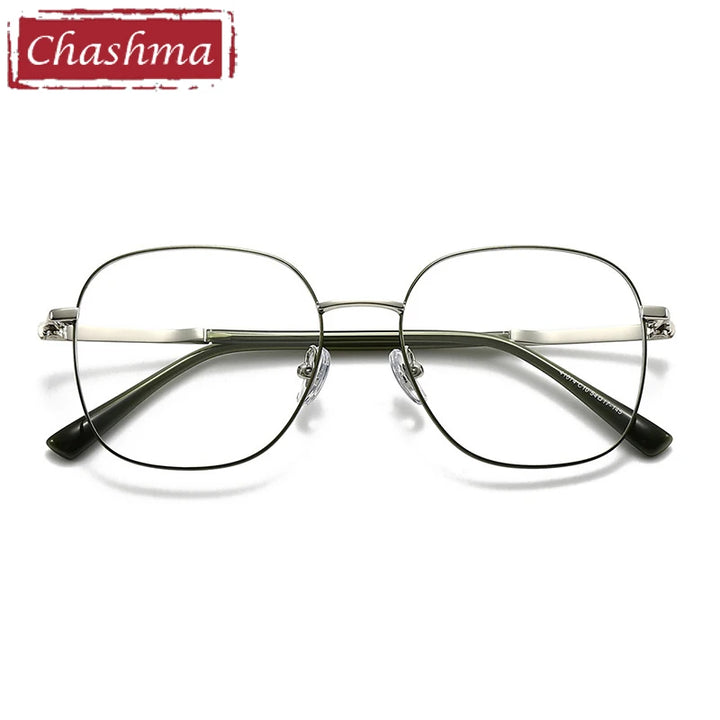 Chashma Ottica Unisex Full Rim Square Alloy Eyeglasses 441074