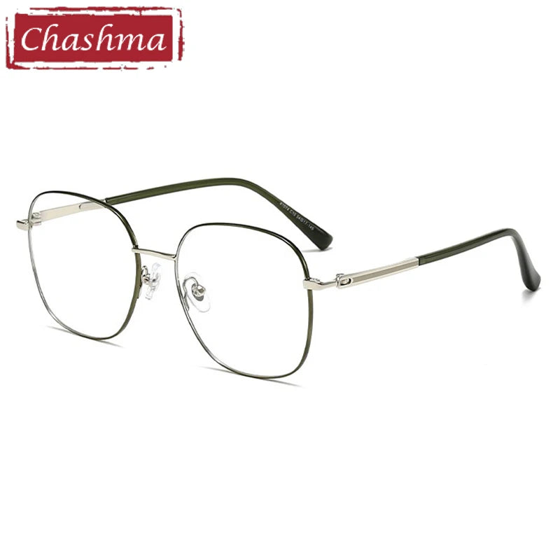 Chashma Ottica Unisex Full Rim Square Alloy Eyeglasses 441074