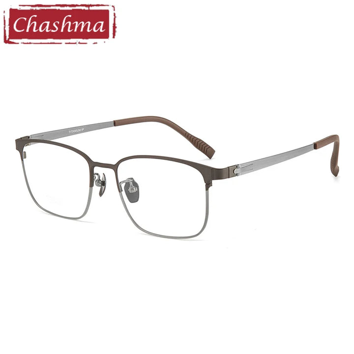 Chashma Ottica Men's Full Rim Square Titanium Eyeglasses 401285