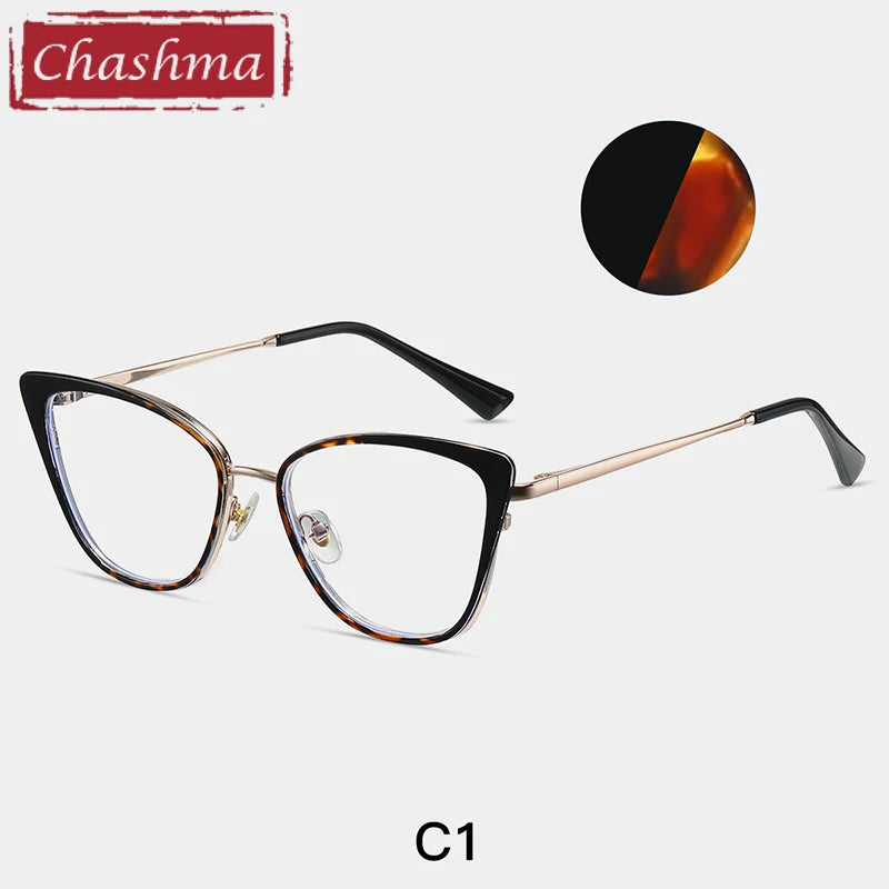 Chashma Women's Full Rim Oval Cat Eye Tr 90 Titanium Eyeglasses 87262