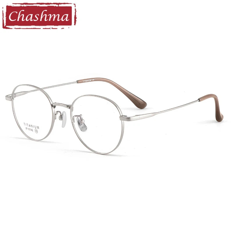 Chashma Ottica Women's Full Rim Oval Round Titanium Eyeglasses 406142