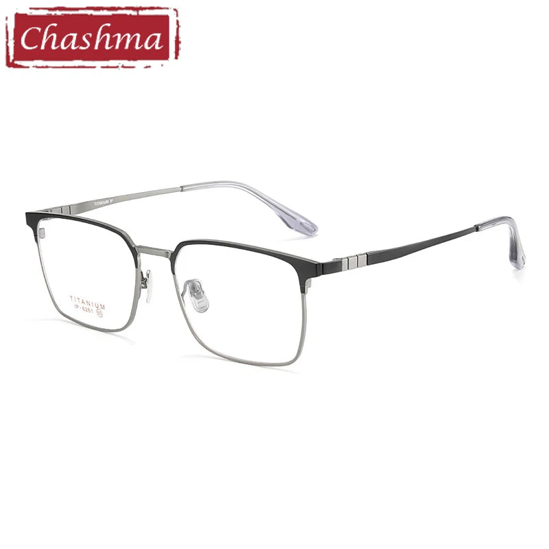 Chashma Ottica Men's Full Rim Square Titanium Eyeglasses 406261