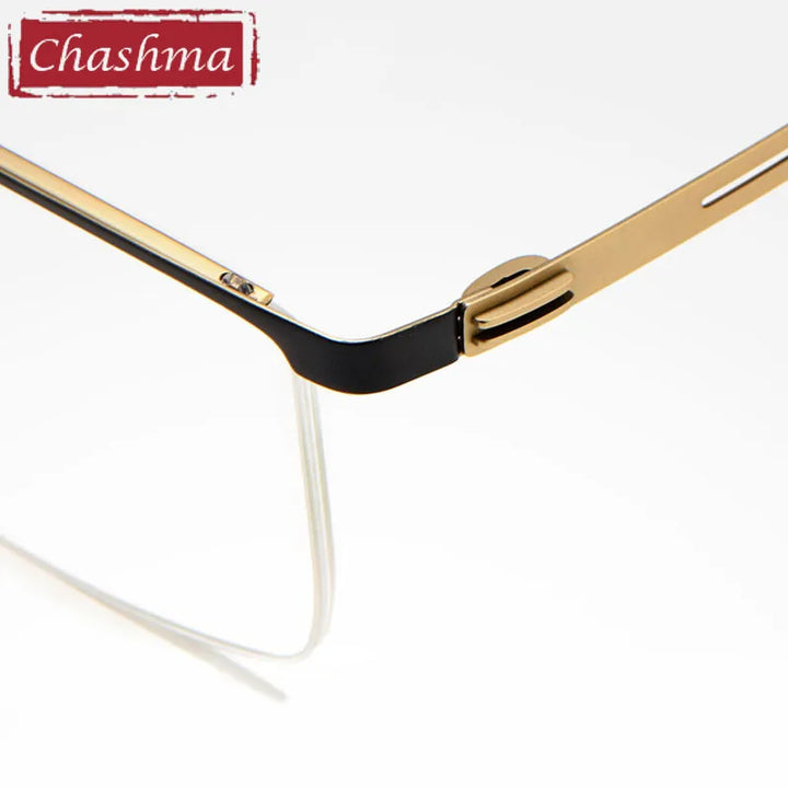 Chashma Men's Semi Rim Square Brow Line Alloy Eyeglasses 10129 Semi Rim Chashma