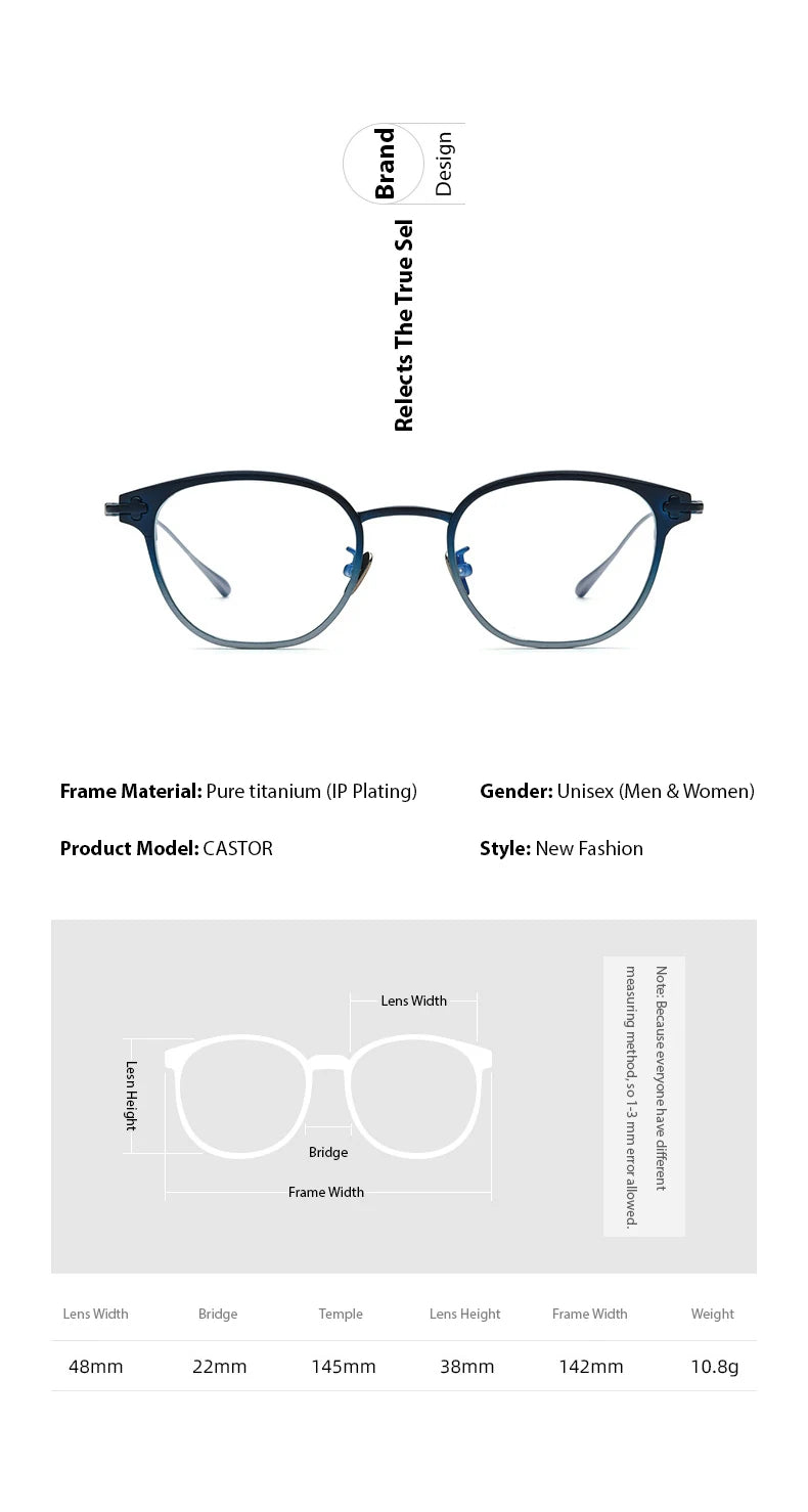 Chashma Ochki Unisex Full Rim Square Titanium Eyeglasses 314211