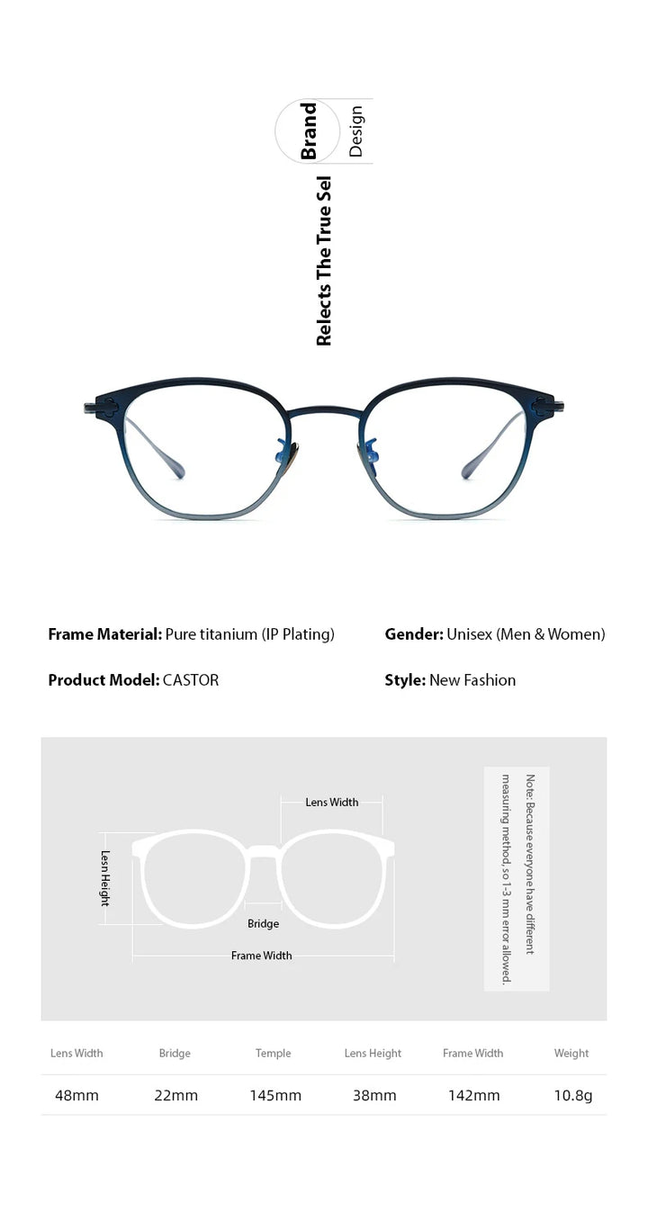 Chashma Ochki Unisex Full Rim Square Titanium Eyeglasses 314211