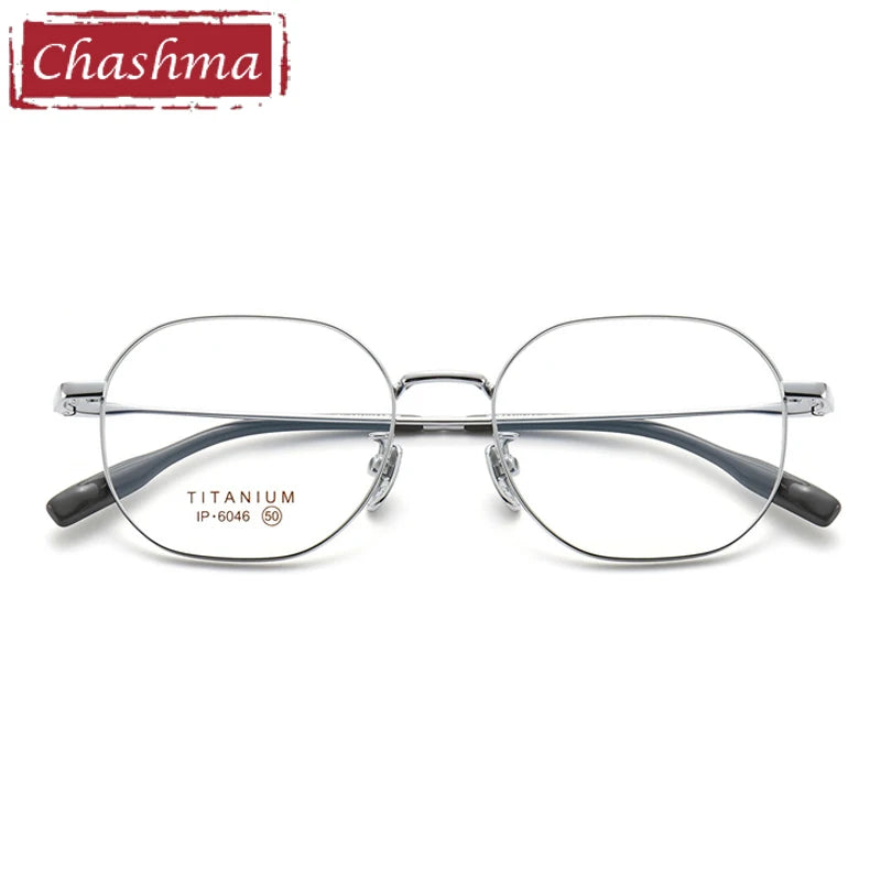 Chashma Ottica Women's Full Rim Flat Top Oval Titanium Eyeglasses 406046