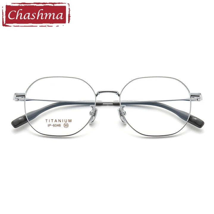 Chashma Ottica Women's Full Rim Flat Top Oval Titanium Eyeglasses 406046