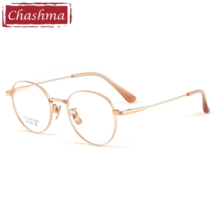 Chashma Ottica Women's Full Rim Oval Round Titanium Eyeglasses 406142