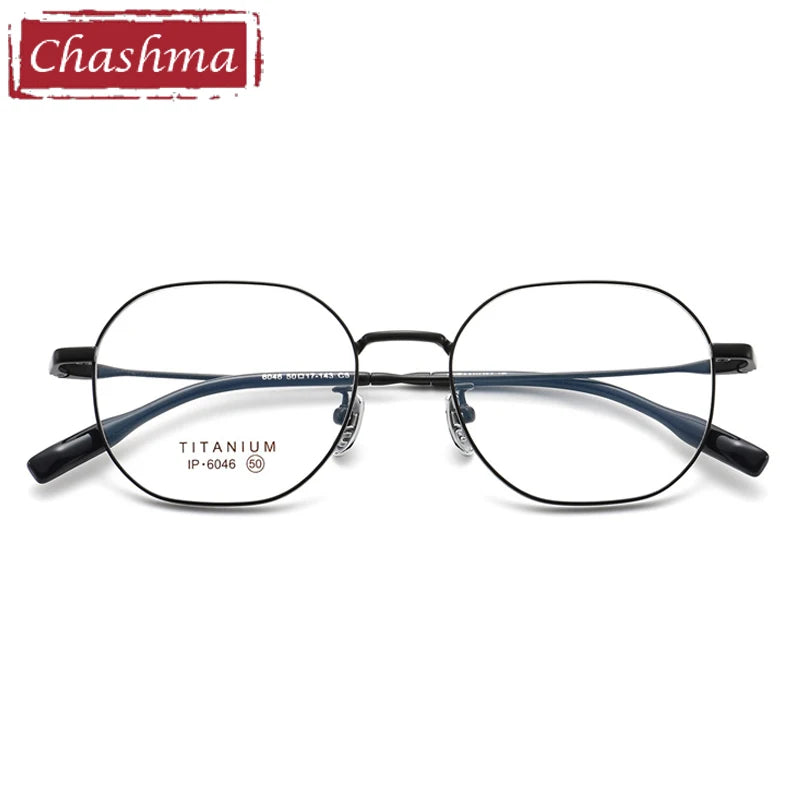 Chashma Ottica Women's Full Rim Flat Top Oval Titanium Eyeglasses 406046