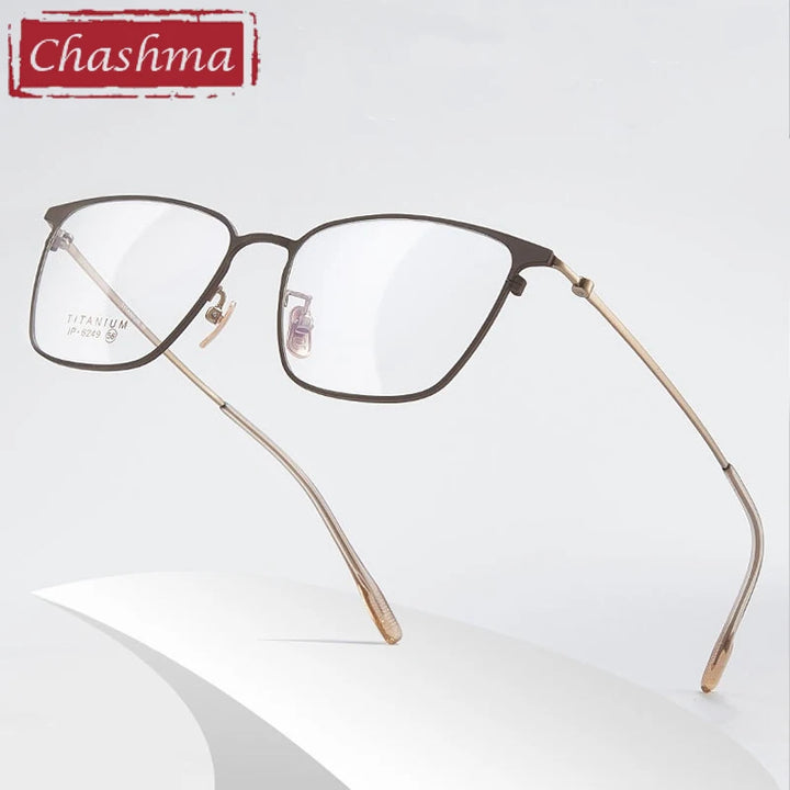 Chashma Ottica Men's Full Rim Big Square Titanium Eyeglasses 406249