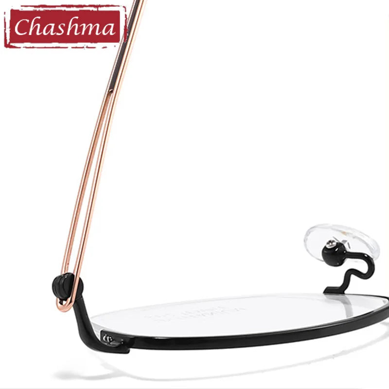 Chashma Women's Semi Rim Oval Square Titanium Eyeglasses 19112 Semi Rim Chashma