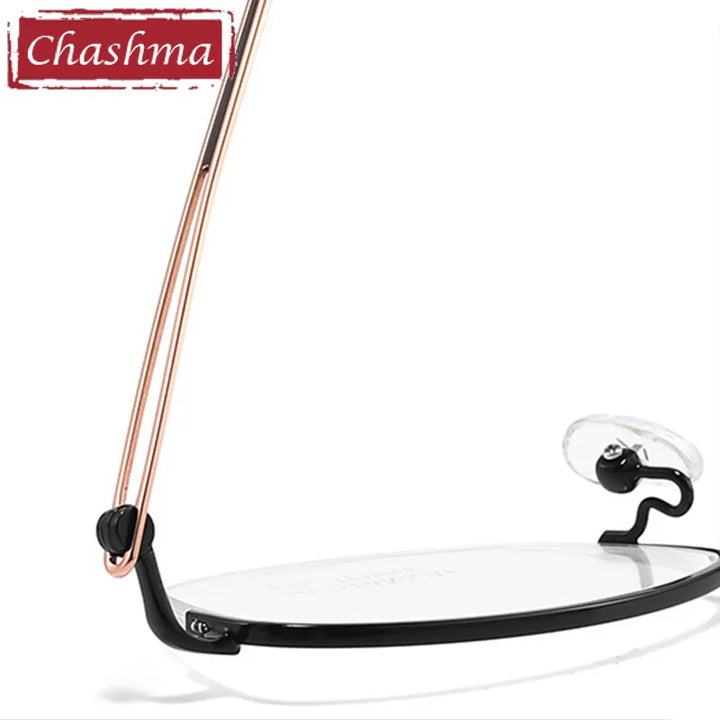 Chashma Women's Semi Rim Oval Square Titanium Eyeglasses 19112 Semi Rim Chashma