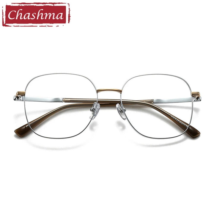 Chashma Ottica Unisex Full Rim Square Alloy Eyeglasses 441074