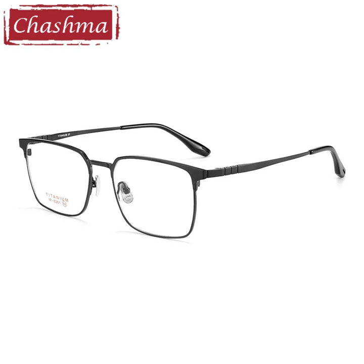 Chashma Ottica Men's Full Rim Square Titanium Eyeglasses 406261