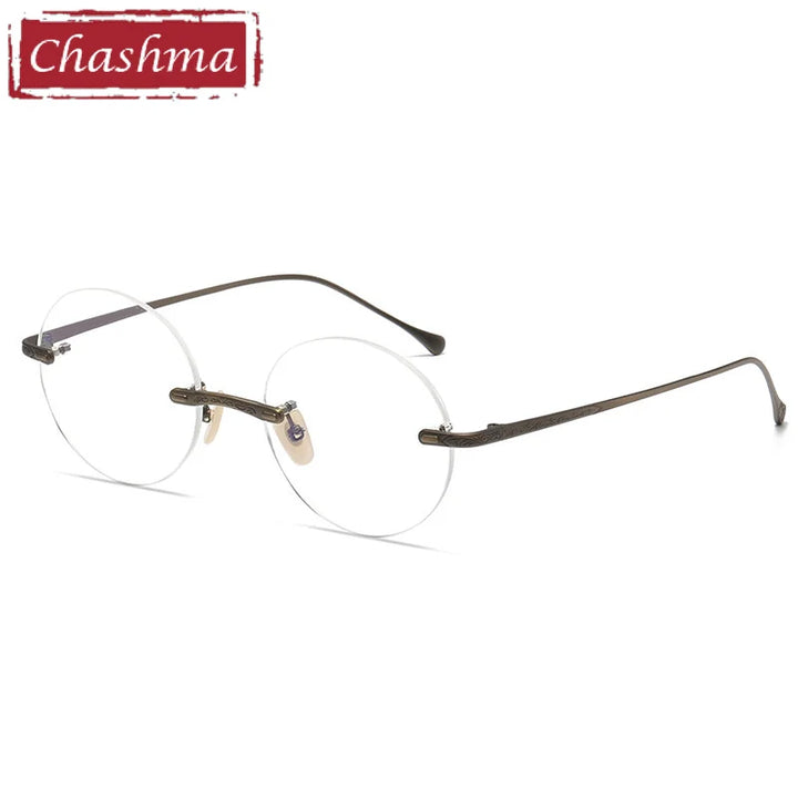 Chashma Women's Rimless Round Titanium Eyeglasses 875933