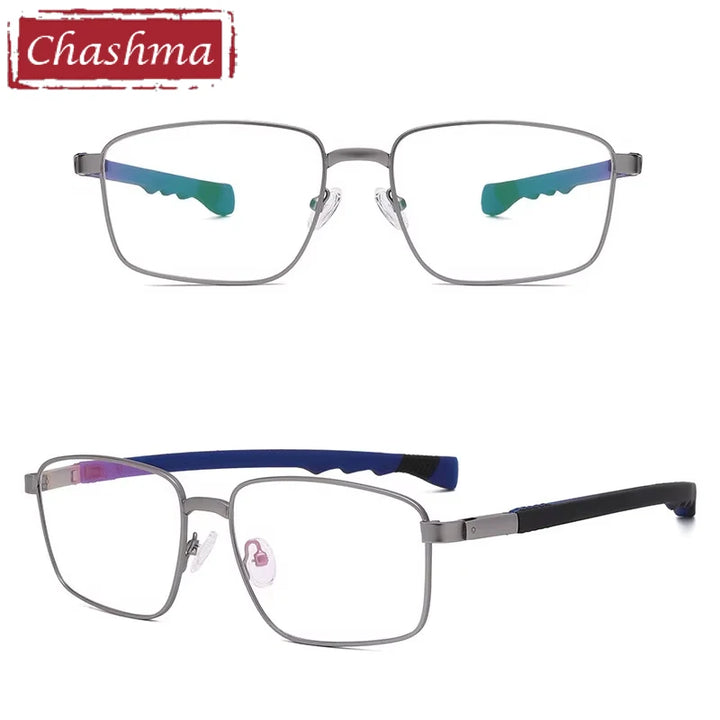 Chashma Ottica Men's Full Rim Square Alloy Sport Eyeglasses 403076