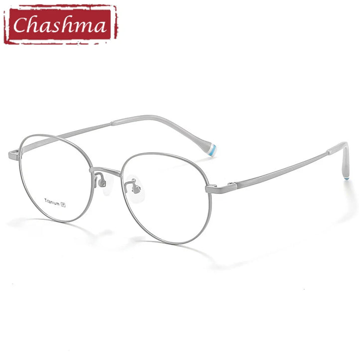Chashma Unisex Youth's Full Rim Oval Round Titanium Eyeglasses 581001