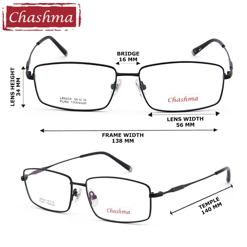 Chashma Ottica Women's Full Rim Square Titanium Eyeglasses 416638
