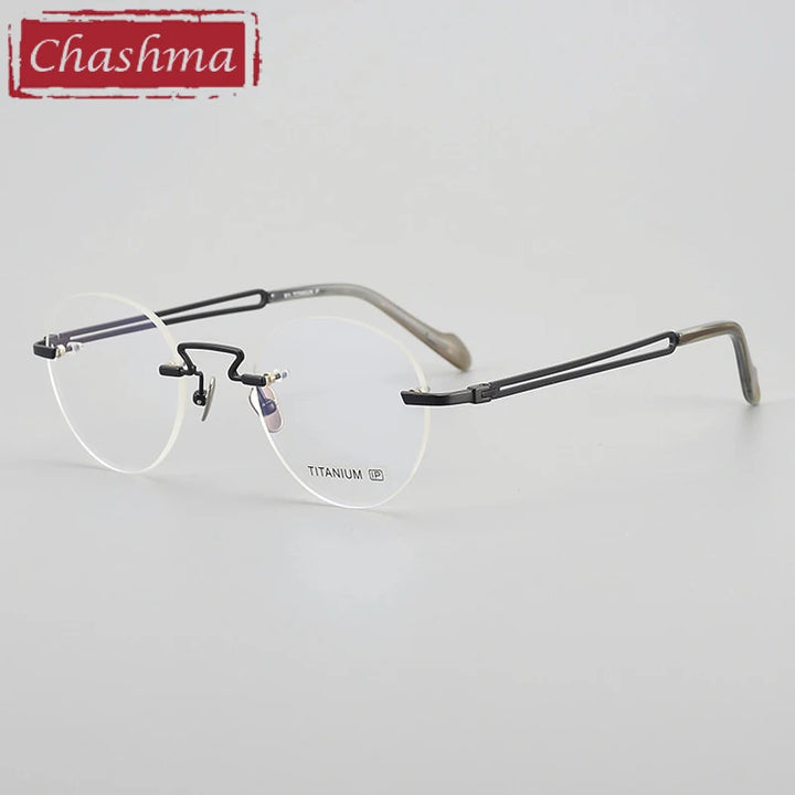 Chashma Ottica Women's Rimless Round Titanium Eyeglasses 419063