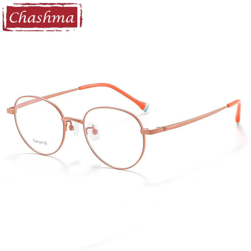 Chashma Unisex Youth's Full Rim Oval Round Titanium Eyeglasses 581001