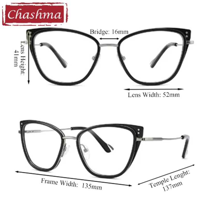 Chashma Women's Full Rim Cat Eye Tr 90 Titanium Eyeglasses 879027