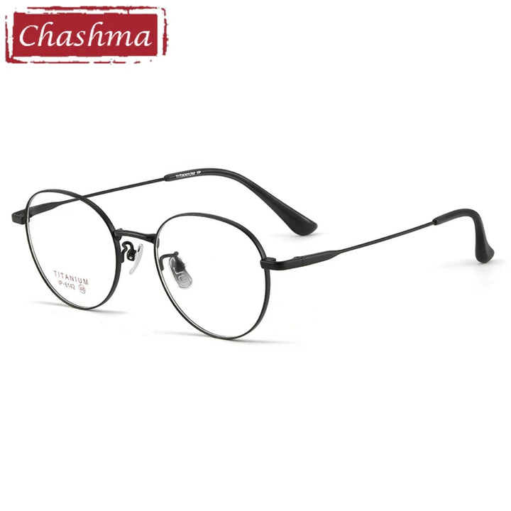 Chashma Ottica Women's Full Rim Oval Round Titanium Eyeglasses 406142