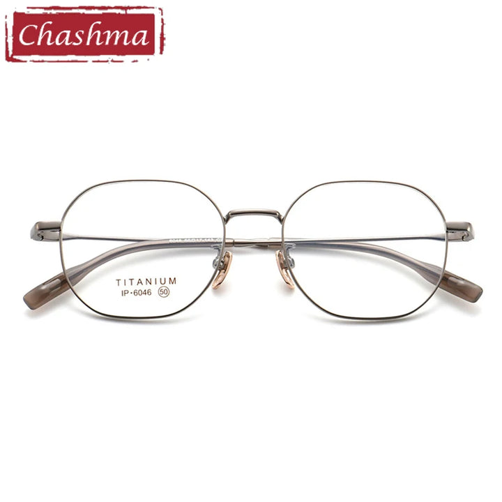 Chashma Ottica Women's Full Rim Flat Top Oval Titanium Eyeglasses 406046