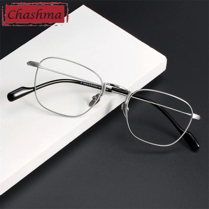 Chashma Women's Full Rim Polygon Square Titanium Eyeglasses 879142