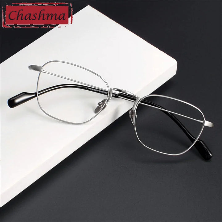 Chashma Women's Full Rim Polygon Square Titanium Eyeglasses 879142