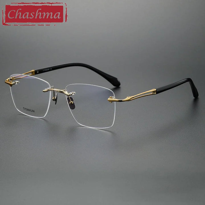 Chashma Unisex Rimless Square Titanium Eyeglasses 880958