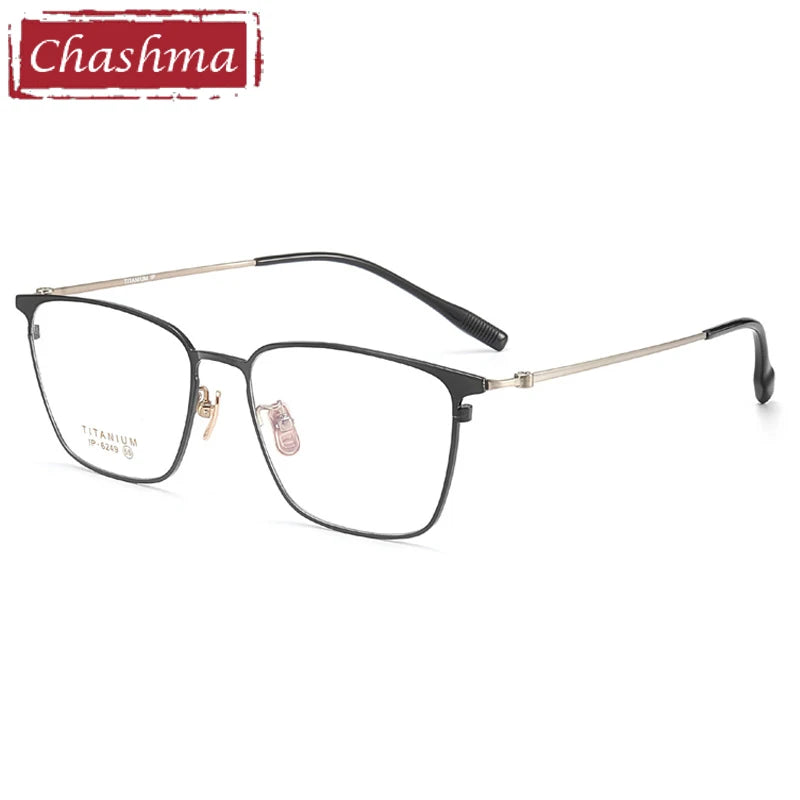 Chashma Ottica Men's Full Rim Big Square Titanium Eyeglasses 406249