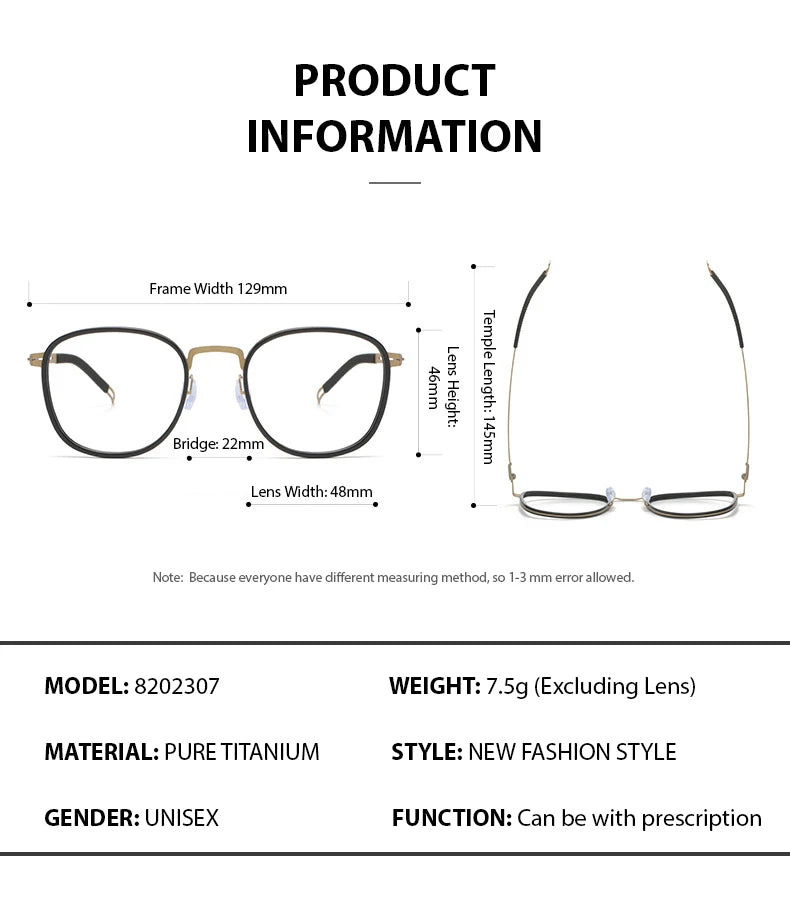 Chashma Ochki Women's Full Rim Square Acetate Titanium Eyeglasses 82007