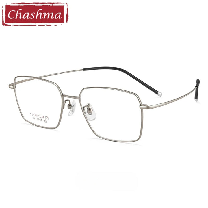 Chashma Ottica Unisex Full Rim Polygon Titanium Eyeglasses 406307