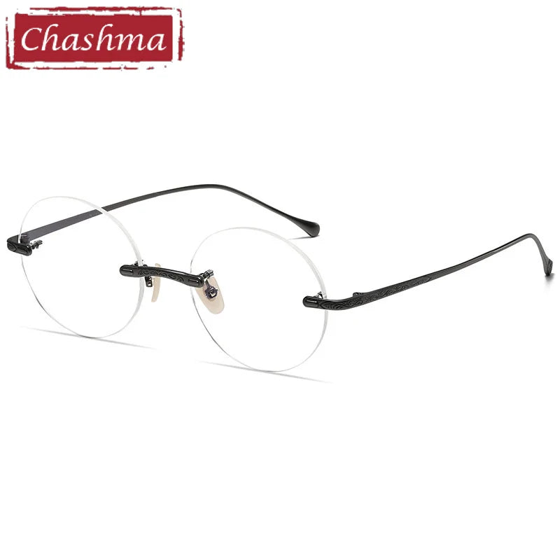 Chashma Women's Rimless Round Titanium Eyeglasses 875933