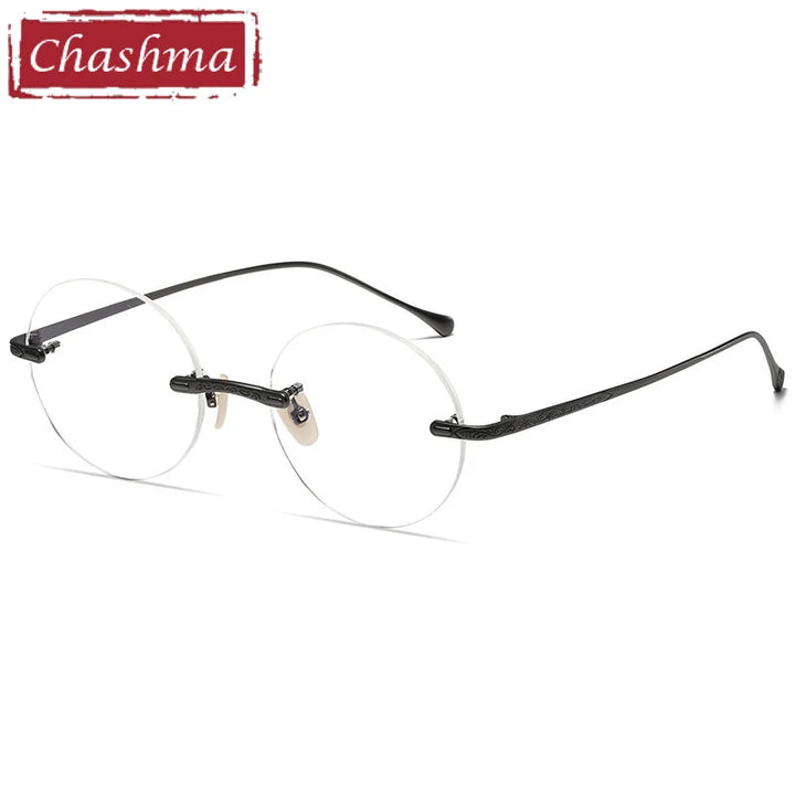 Chashma Women's Rimless Round Titanium Eyeglasses 875933
