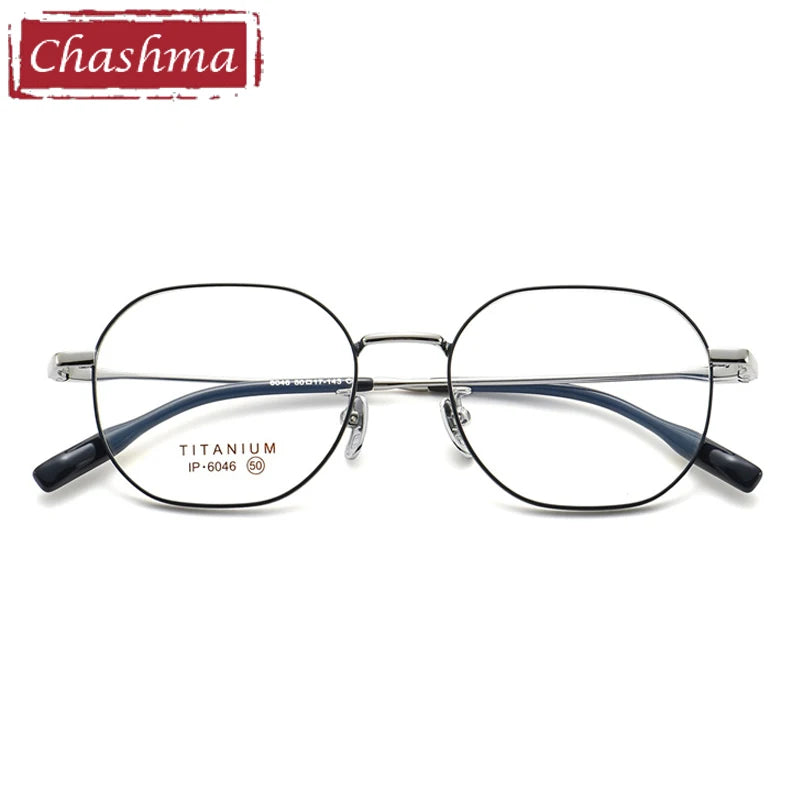 Chashma Ottica Women's Full Rim Flat Top Oval Titanium Eyeglasses 406046