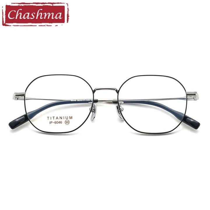Chashma Ottica Women's Full Rim Flat Top Oval Titanium Eyeglasses 406046