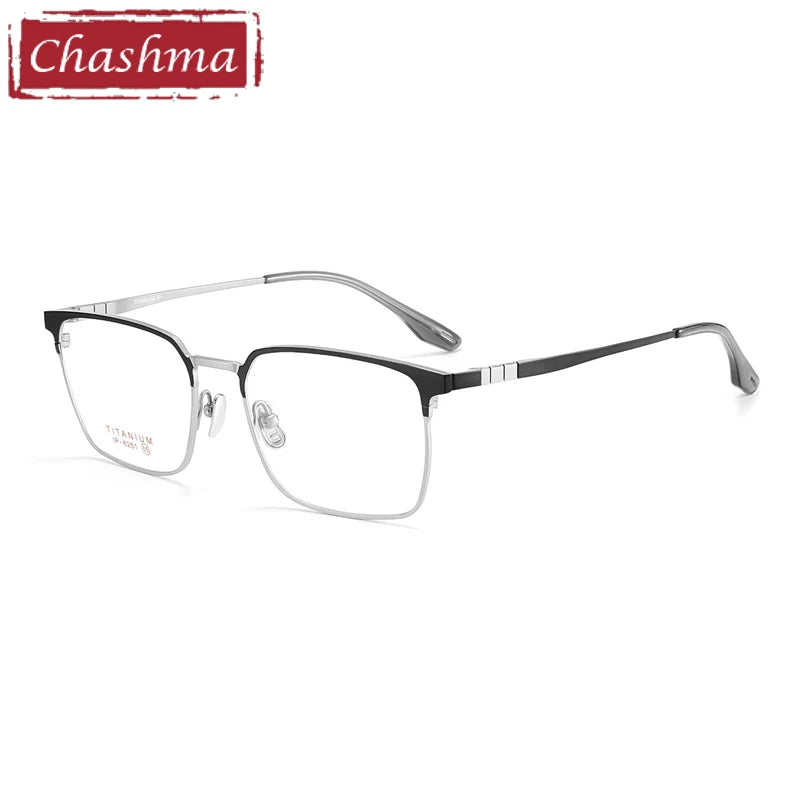 Chashma Ottica Men's Full Rim Square Titanium Eyeglasses 406261