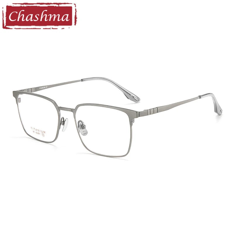 Chashma Ottica Men's Full Rim Square Titanium Eyeglasses 406261