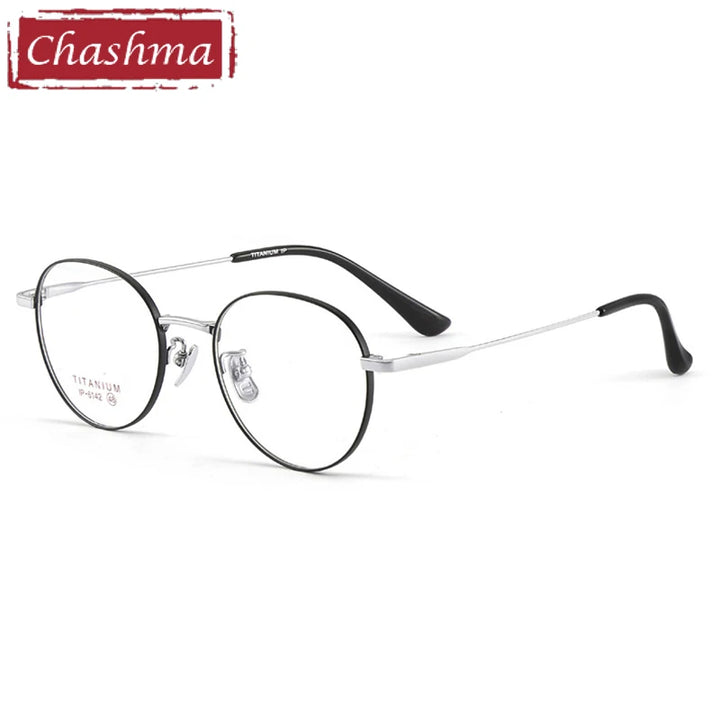 Chashma Ottica Women's Full Rim Oval Round Titanium Eyeglasses 406142