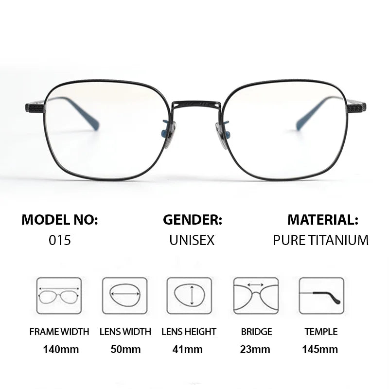 Chashma Men's Full Rim Polygon Square Titanium Eyeglasses 63015